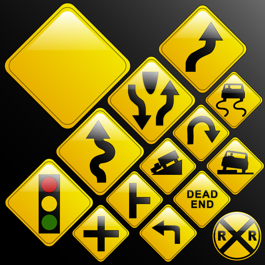 free vector Traffic signs vector
